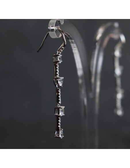 DANGLING EARRINGS WITH ZIRCON
