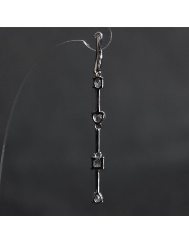 DANGLING EARRINGS WITH ZIRCON