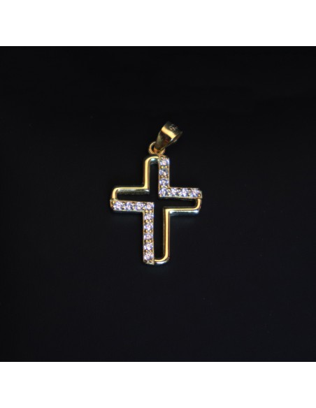 CROSS GILDED WITH CUBIC ZIRCONIA