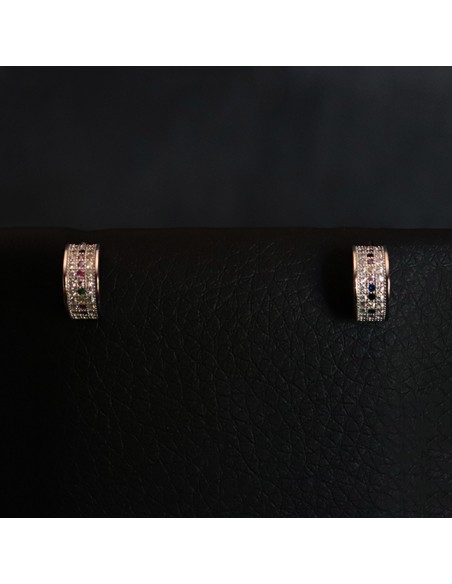 HOOP EARRINGS WITH CUBIC ZIRCONIA