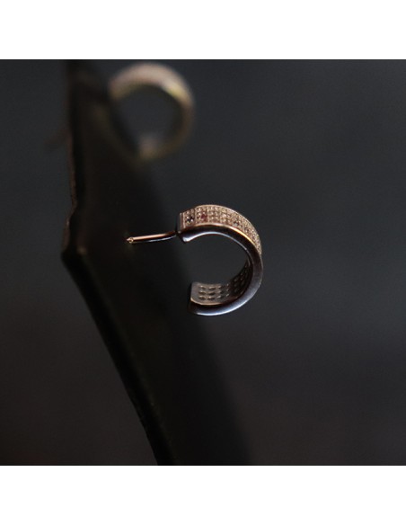 HOOP EARRINGS WITH CUBIC ZIRCONIA