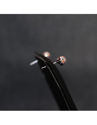 EARRINGS WITH MULTICOLOR ZIRCON