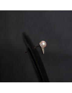 EARRINGS WITH CUBIC ZIRCONIA AND PEARL 2