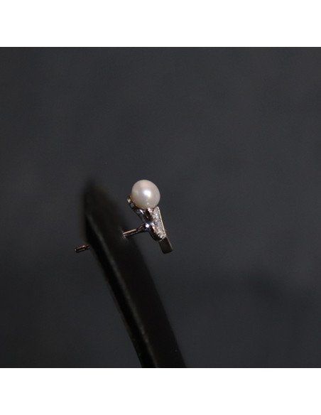 EARRINGS WITH ZIRCON AND PEARL