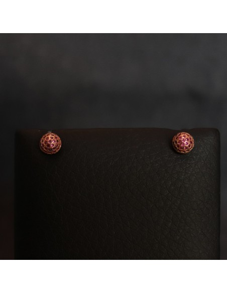 ROSE GOLD EARRINGS WITH ZIRCONIA