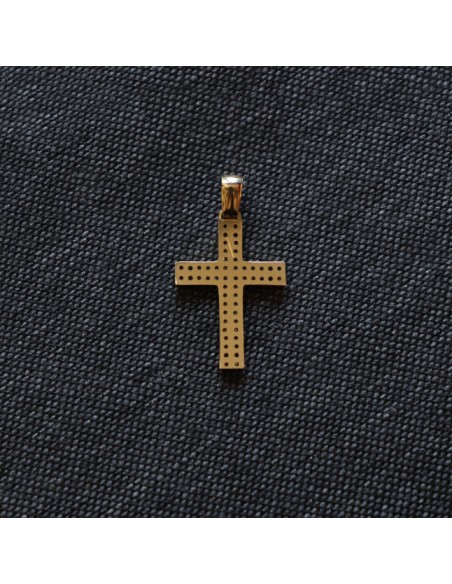 GOLD CROSS WITH ZIRCONIA