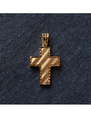 GOLD CROSS WITH ZIRCONIA
