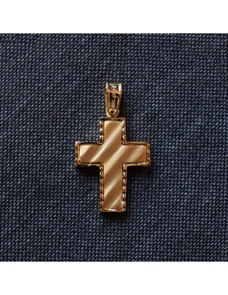 GOLD CROSS WITH ZIRCONIA