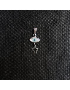 PENDANT AMULET EYE WITH CROSS