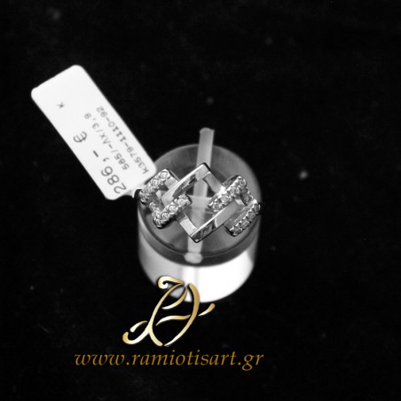 white-gold ring for women with cubic zirconia