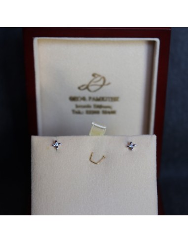 ΣΚΟΥΛΑΡΙΚΙΑ ΛΕΥΚΟΧΡΥΣΑ ΜΕ ΔΙΑΜΑΝΤΙ