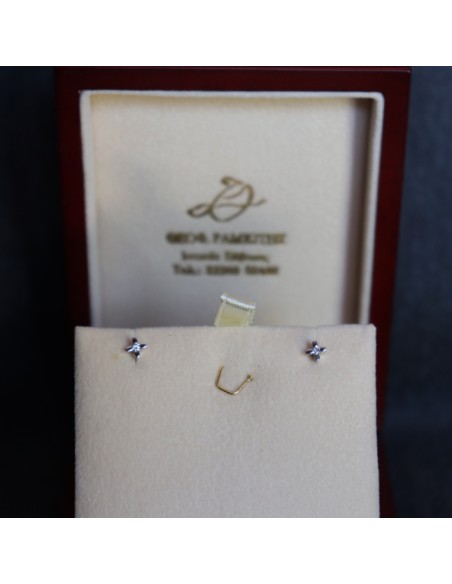 ΣΚΟΥΛΑΡΙΚΙΑ ΛΕΥΚΟΧΡΥΣΑ ΜΕ ΔΙΑΜΑΝΤΙ