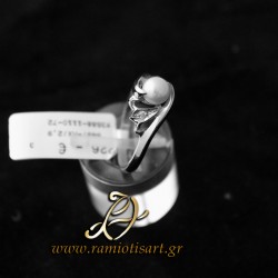 white gold ring with pearl and cubic zirconia 2