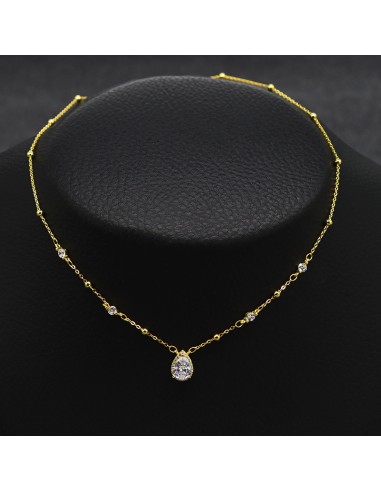 ZIRCONIA GOLD PLATED NECKLACE