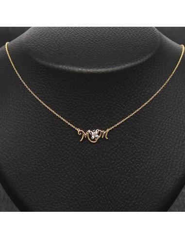 NECKLACE "MOM" WITH BUTTERFLY