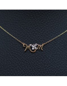 NECKLACE "MOM" WITH BUTTERFLY 2