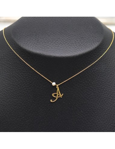 GOLD NECKLACE WITH MONOGRAM "A"