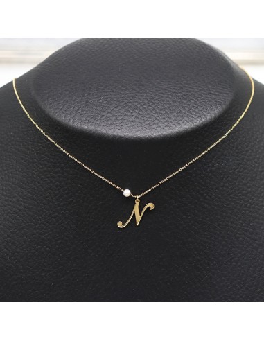 GOLD NECKLACE WITH MONOGRAM "Ν"