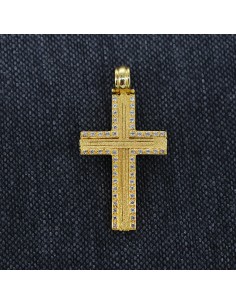 GOLD CROSS WITH ZIRCONIA
