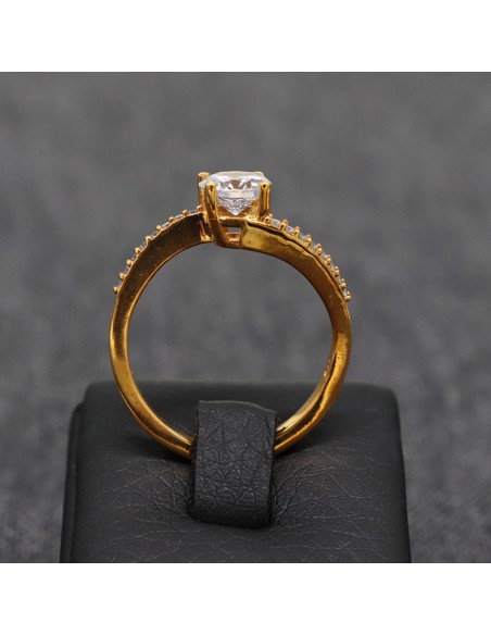 ΜΟΝΟΠΕΤΡΟ ΧΡΥΣΟ ΔΑΧΤΥΛΙΔΙ ΜΕ ΖΙΡΓΚΟΝ