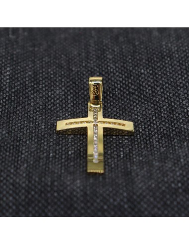 GOLD CROSS WITH ZIRCONIA