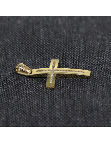 GOLD CROSS WITH ZIRCONIA