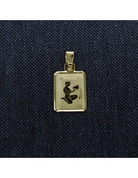 PENDANT GOLD SIGN AQUARIUS