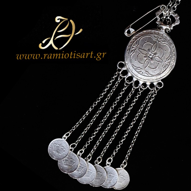cretan traditional jewel with clock replica