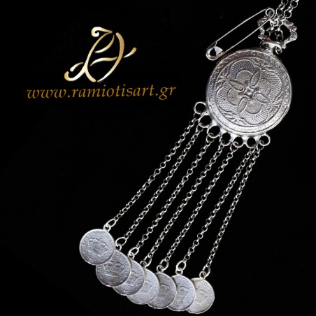 cretan traditional jewel with clock replica