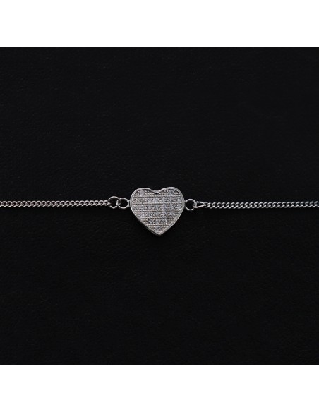 SILVER BRACELET WITH HEART