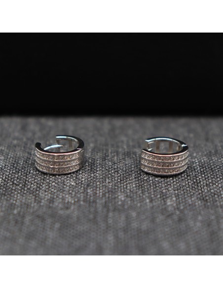 HOOP EARRINGS WITH ZIRCONIA