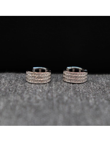 HOOP EARRINGS WITH ZIRCONIA