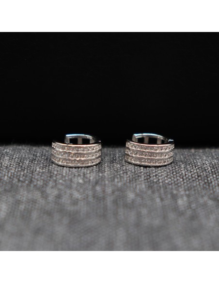 HOOP EARRINGS WITH ZIRCONIA
