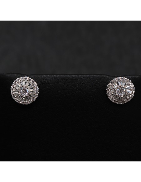 SILVER EARRINGS WITH ZIRCONIA