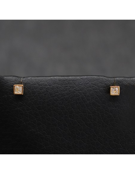 GOLD PLATED EARRINGS WITH ZIRCONIA