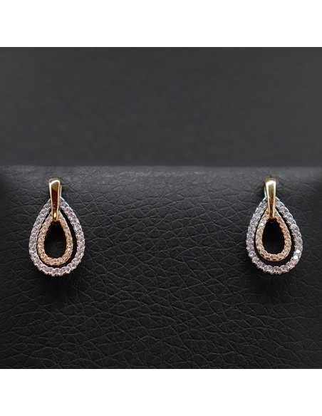 DANGLING EARRINGS WITH ZIRCON