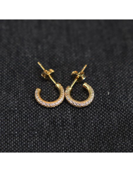 HOOP EARRINGS WITH ZIRCONIA
