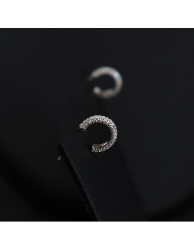 HOOP EARRINGS WITH ZIRCONIA