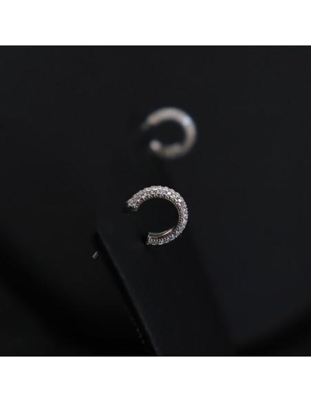 HOOP EARRINGS WITH ZIRCONIA