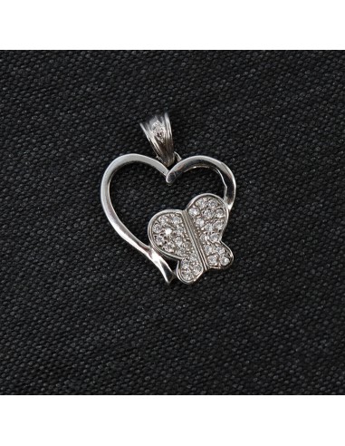 HEART PENDANT WITH BUTTERFLY