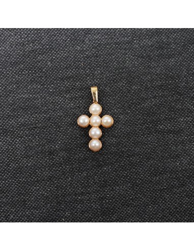 GOLD CROSS WITH PEARLS