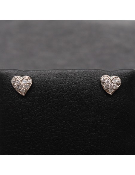 WHITE GOLD EARRINGS WITH ZIRCONIA