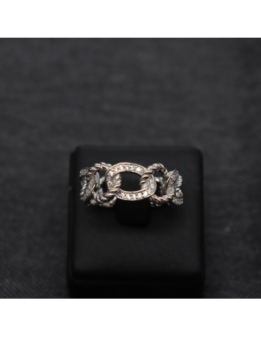KNIT RING WITH ZIRCON