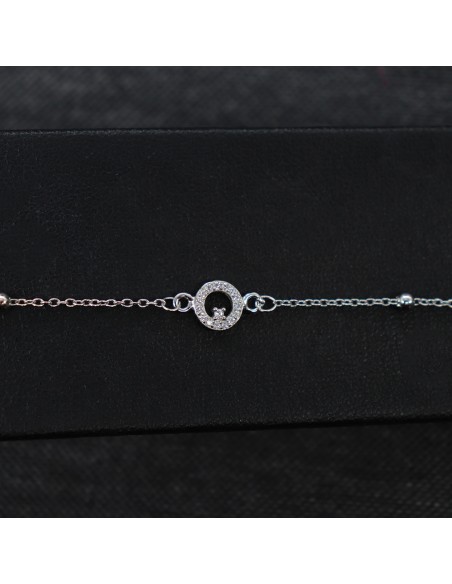 SILVER BRACELET WITH ZIRCONIA