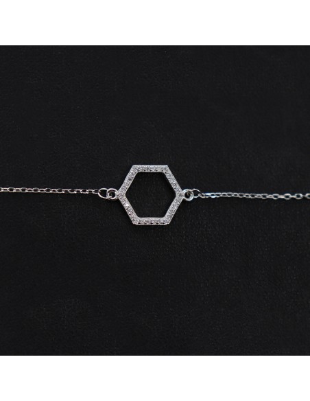 SILVER BRACELET WITH ZIRCONIA