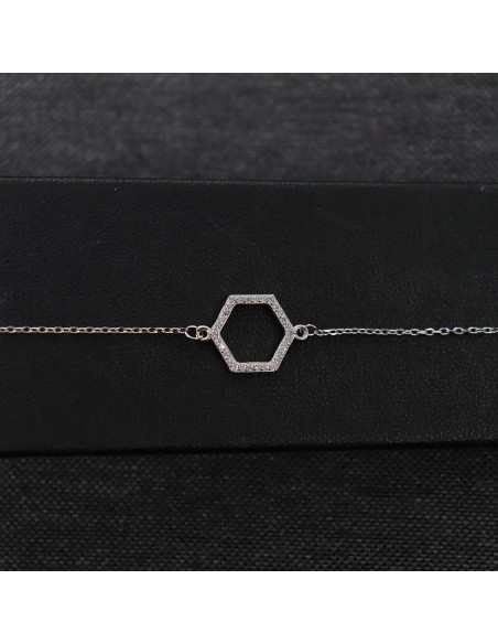 SILVER BRACELET WITH ZIRCONIA
