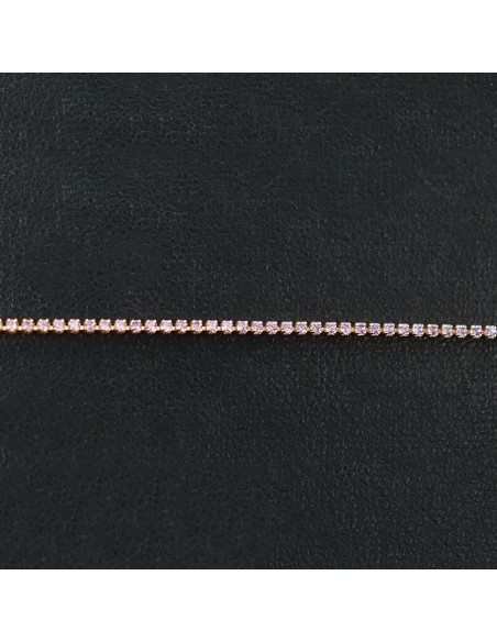 GOLD PLATED BRACELET WITH PURPLE ZIRCON