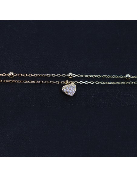 GOLD PLATED HEART BRACELET