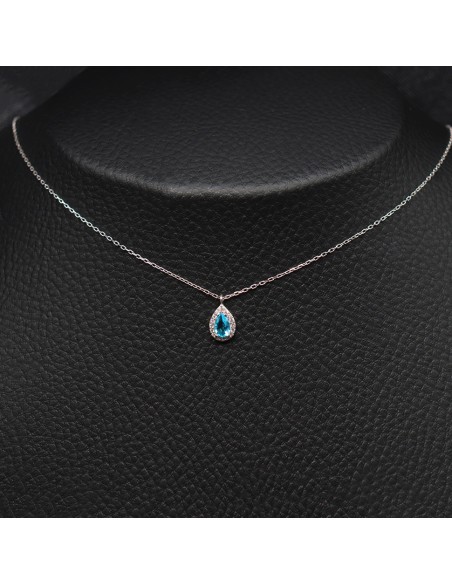 NECK PENDANT WITH SILVER ZIRCON