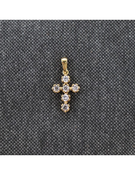 GOLD CROSS WITH ZIRCONIA